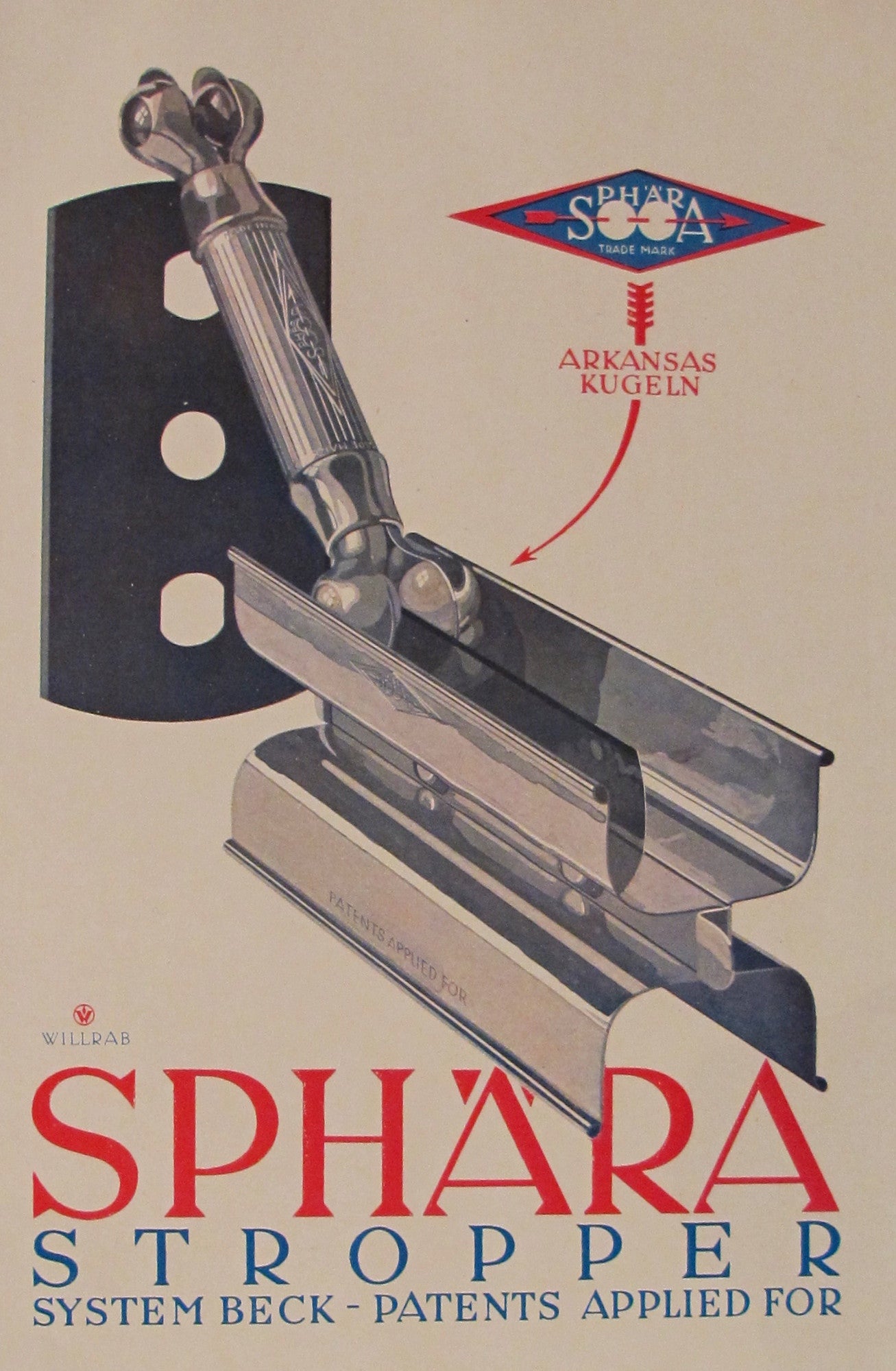 1923 Austrian Art Deco Sphara Razor Blades Vintage Poster - Perfect for Retro Home Decor, Barber Shop Wall Art & Vintage Advertising Collectors