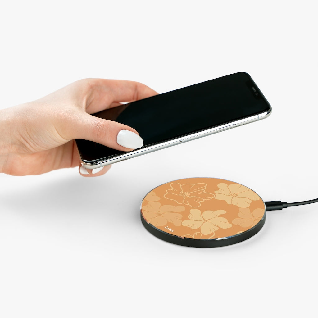Retro 'Ilima Wireless Charger - Fast Qi-Certified Charging Pad for iPhone, Samsung, AirPods - Perfect for Home, Office, and Travel Use