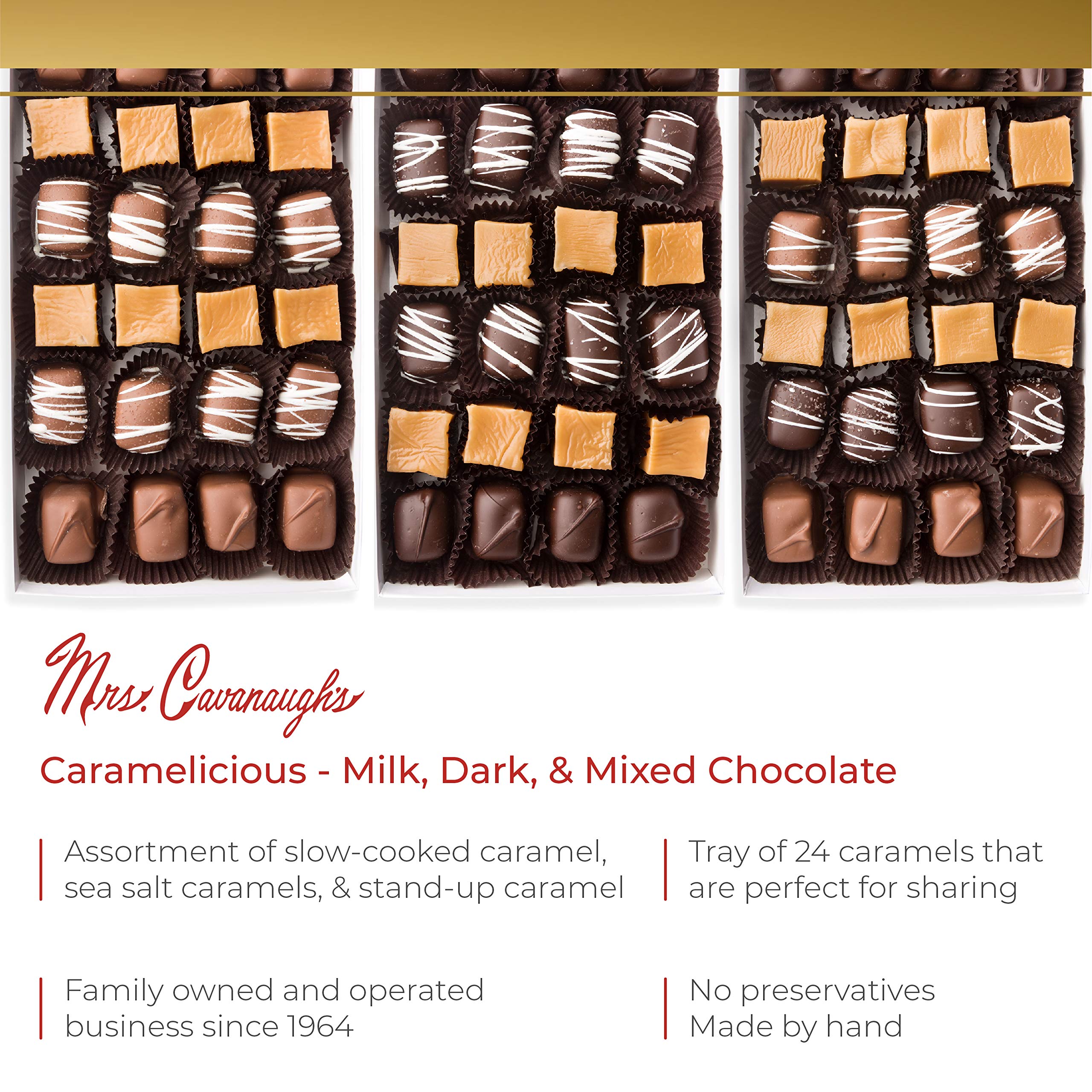 Mrs. Cavanaugh's Premium 5 lb Milk Chocolate with Caramel - Delicious Gourmet Candy for Gifts, Parties & Dessert Toppings