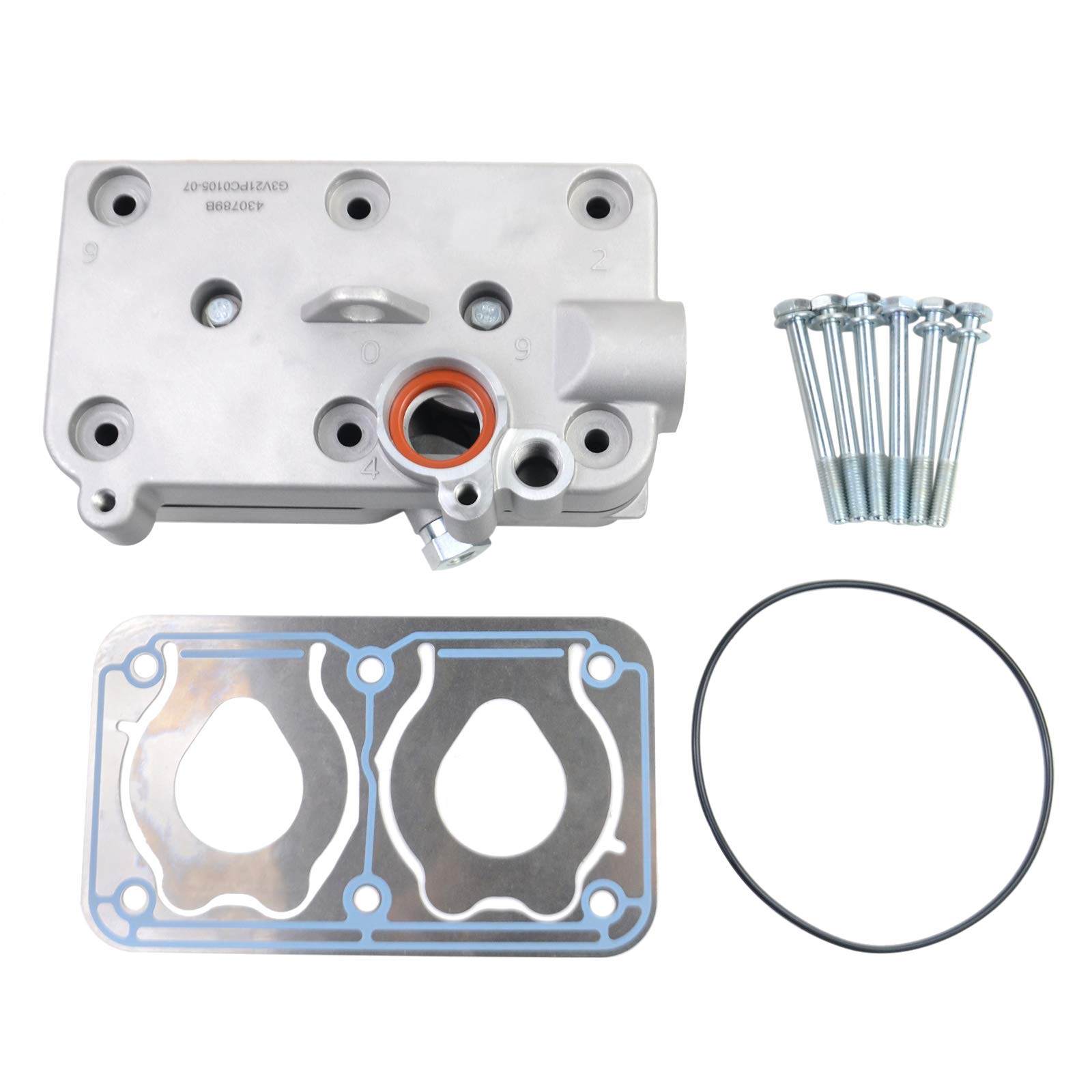 Volvo Air Compressor Cylinder Head Replacement Part #4127049322 - Compatible with Models 20569224, 20569226, 20701803, 24425003 - Perfect for Heavy-Duty Truck & Industrial Air Systems