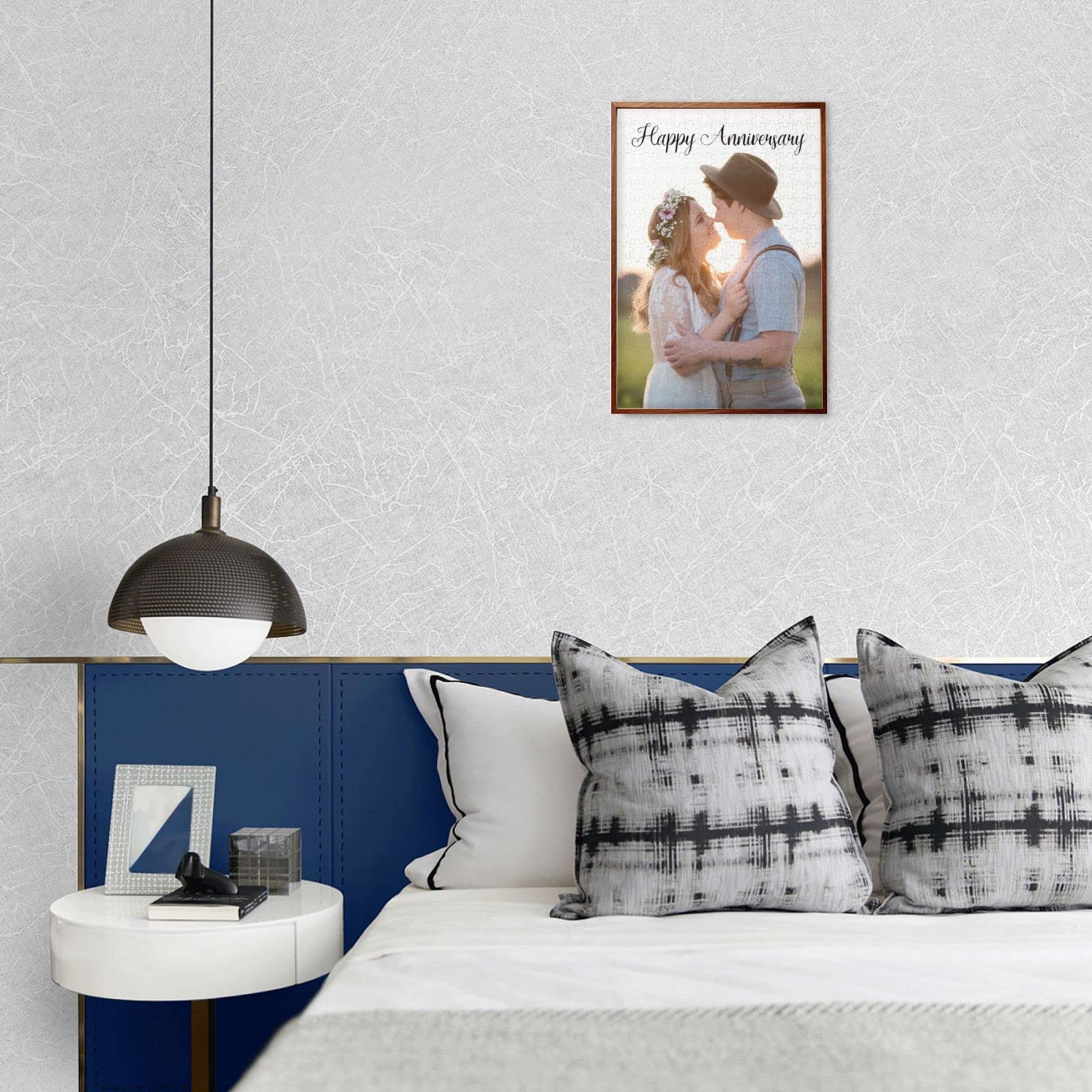 Custom Personalized Photo Wooden Jigsaw Puzzle with Text & Name - Unique Wedding, Anniversary, Graduation Gift for Adults & Kids - Perfect for Family Game Nights, Party Favors & Memory Keepsakes