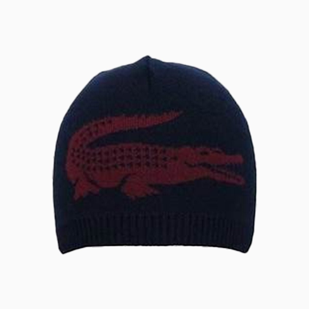 Reversible Jacquard Crocodile Pattern Wool Beanie Hat - Warm Winter Knit Cap for Men & Women - Perfect for Skiing, Snowboarding & Outdoor Activities
