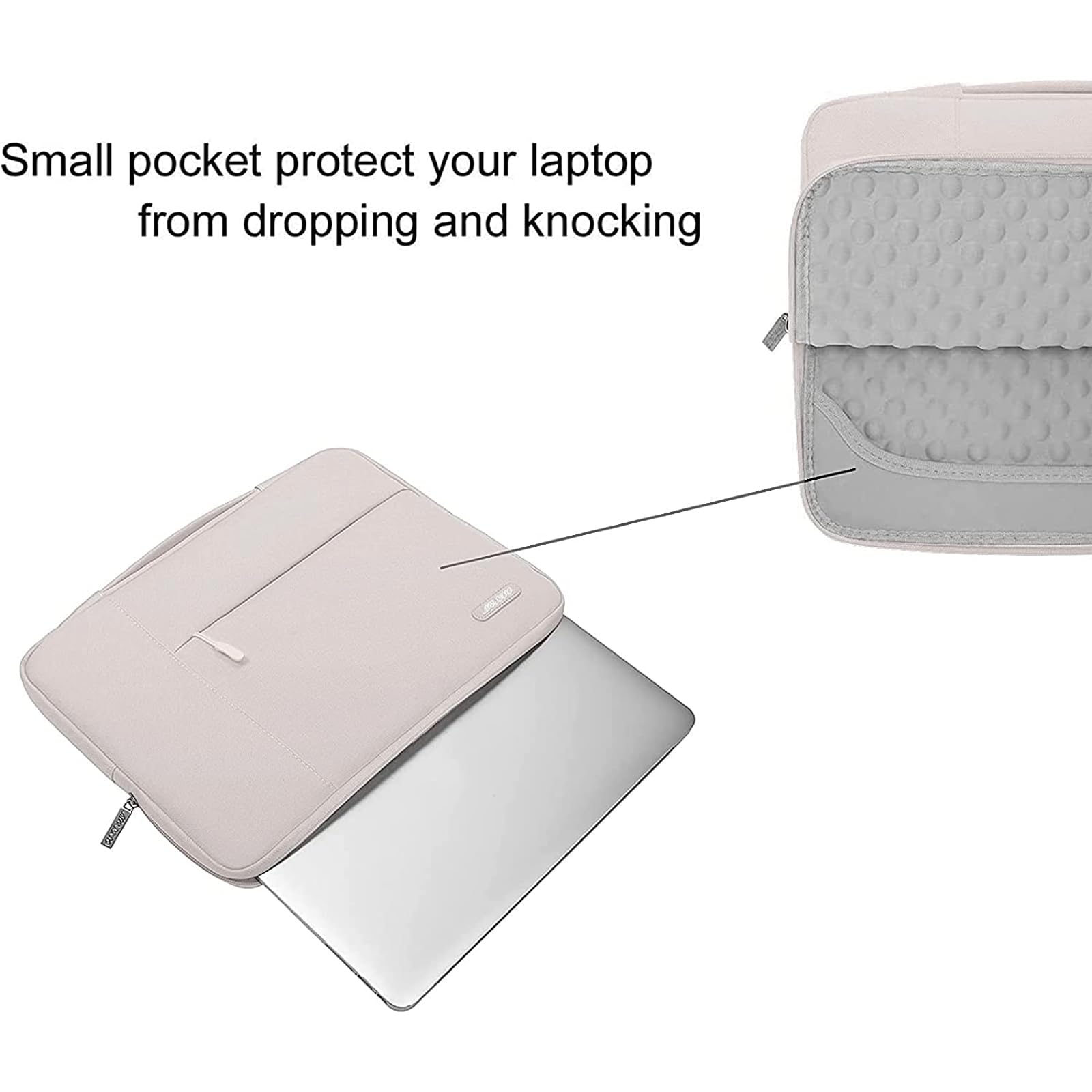 Premium MOSISO Laptop Sleeve for MacBook Air/Pro 13-13.3 inch & MacBook Pro 14 inch (M1/M2/M3 Chip 2021-2024) - Durable Polyester Protective Case in Stone Gray | Perfect for Travel, Office & School Use