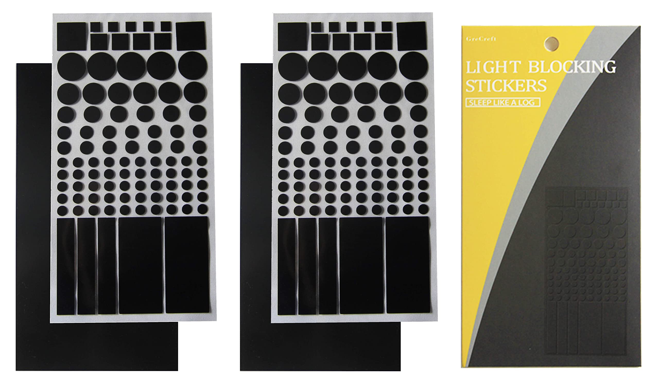 GreCreft LED Light Blocking Stickers - 4 Pack Light Dimming Filters for Electronics, Reduce 50-80% LED Brightness | Perfect for Bedrooms, Home Theater & Office Lighting Control