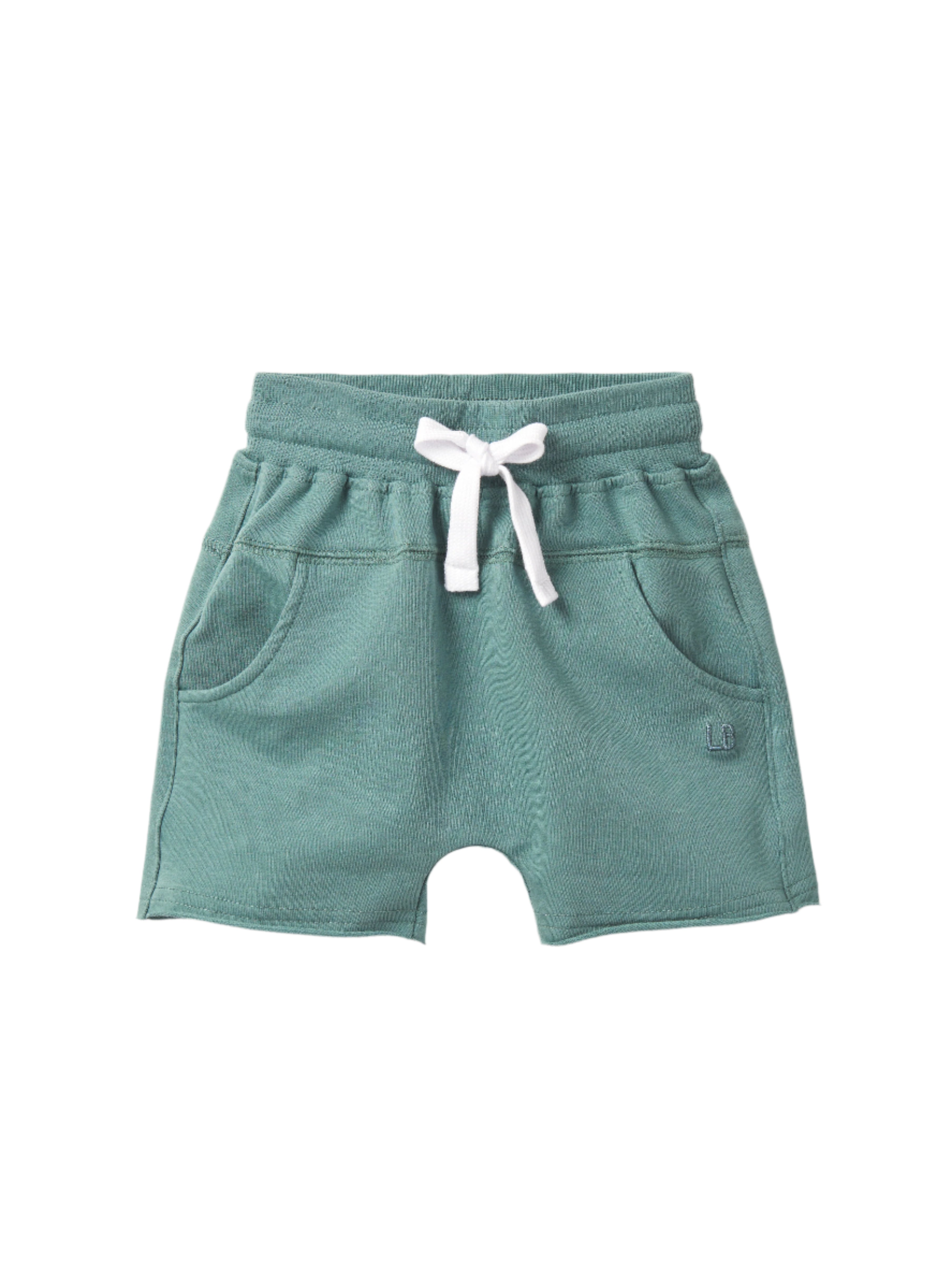 Raw Edge Harem Shorts for Women - Comfortable Teal Lounge Pants - Perfect for Yoga, Home Wear & Casual Outfits