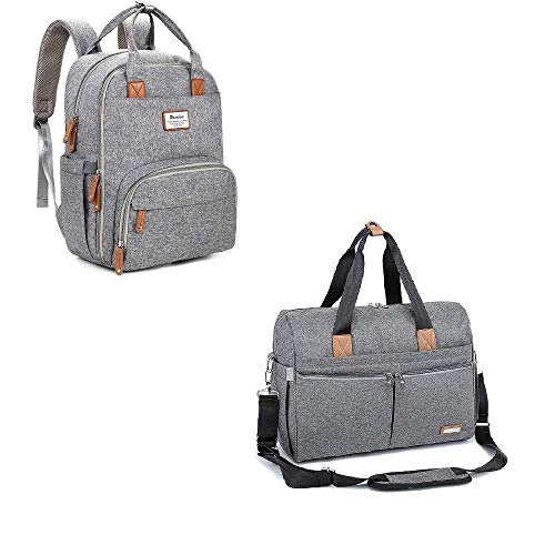 **Multifunctional Diaper Backpack for Moms & Dads – Large Gray Baby Bag with Changing Pad – Convertible Travel Tote for Boys & Girls – Perfect for Daycare, Travel & On-the-Go Parenting**
