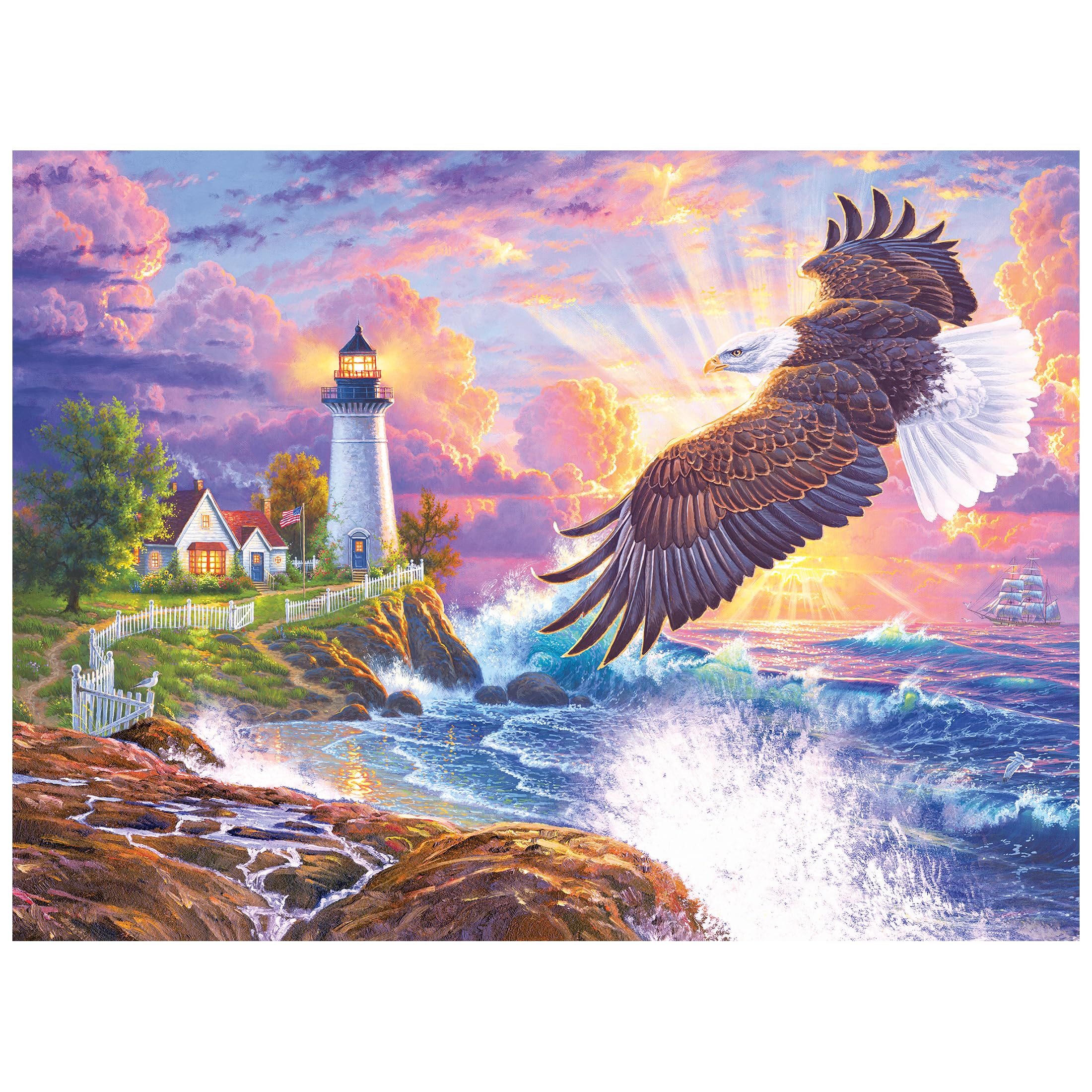 Roseart - 1000 Piece Jigsaw Puzzle for Adults - The Guiding Light - Challenging Collector's Puzzle for Family Game Night & Relaxation