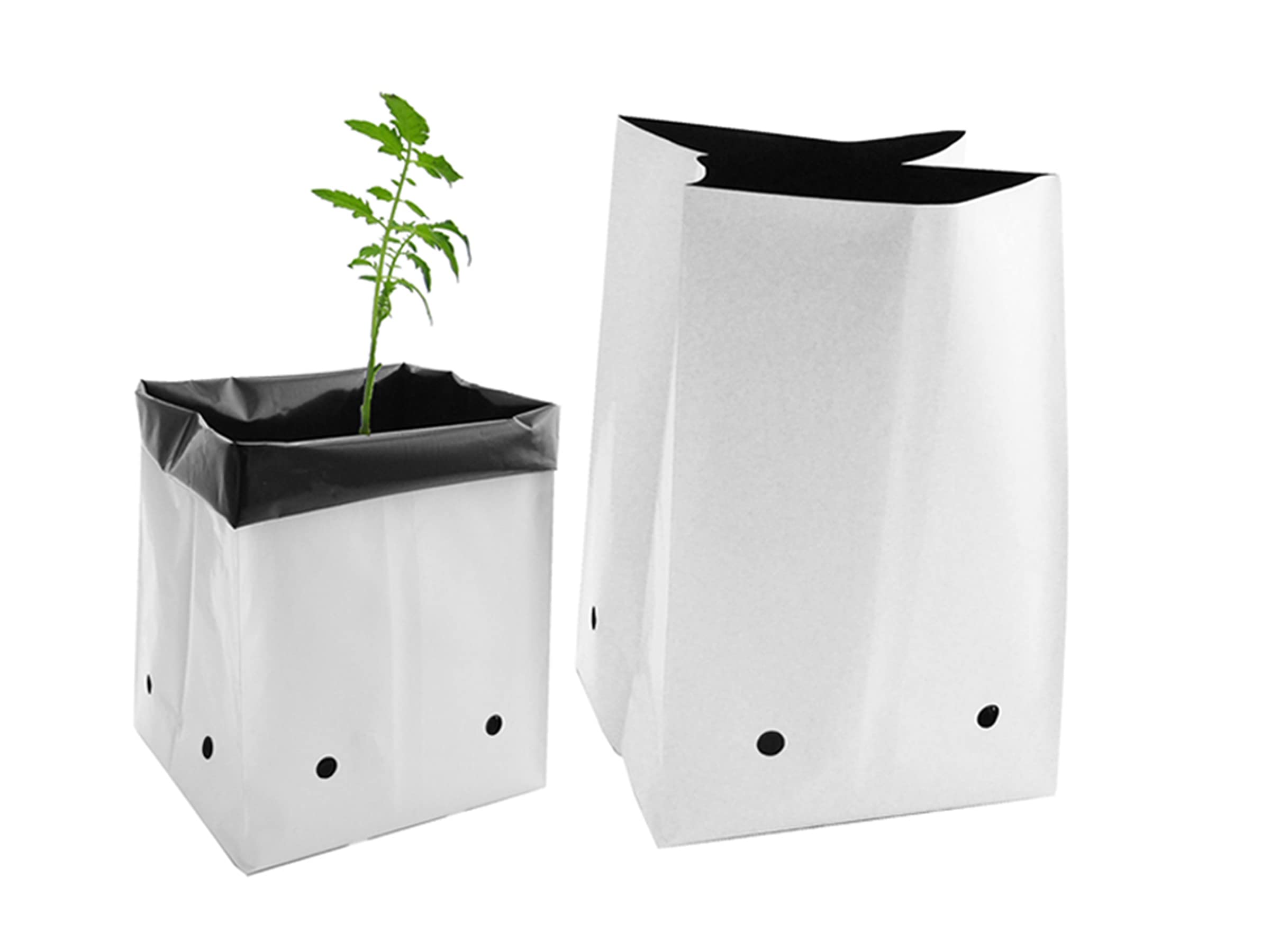 Viagrow 30 Gallon Thick Plastic Grow Bags - 10 Pack for Potting, Seedlings & Rooting | Heavy Duty Plant Containers for Indoor/Outdoor Gardening, Hydroponics & Urban Farming