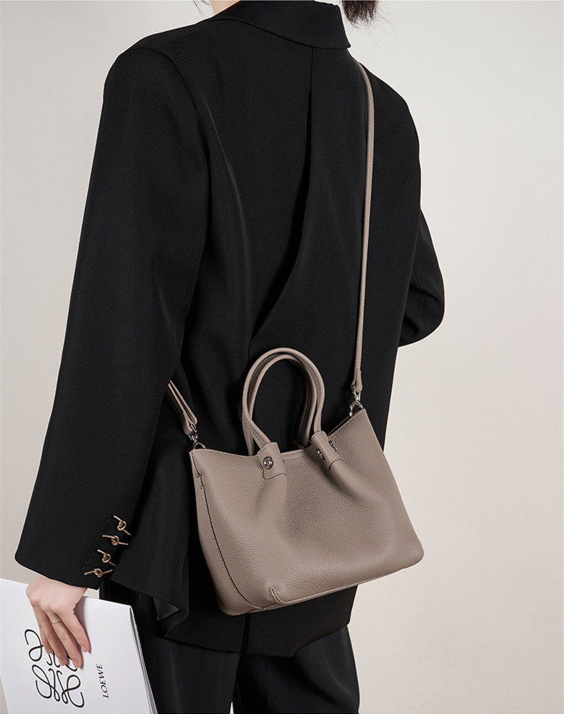 Premium Genuine Leather Carryall Tote Bag for Women & Men - Stylish & Durable Travel, Work & Everyday Use