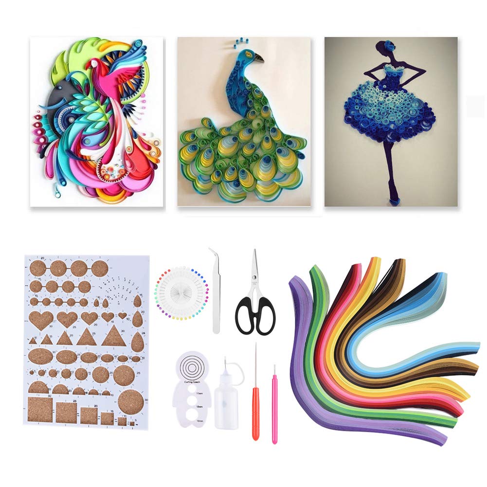 14PCS Paper Quilling Kit - DIY 3D Quilling Art Supplies for Adults & Kids - Perfect for Birthday Gifts, Home Decor, and Craft Projects