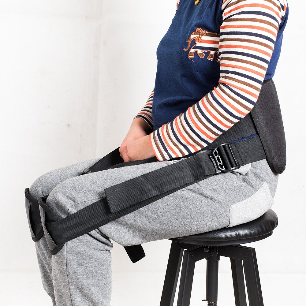 MELOTOUGH Lower Back Support Belt - Posture Corrector for Sciatica Pain Relief, Lumbar Brace for Office, Home & Outdoor Use - Black | Improves Sitting & Standing Comfort All Day