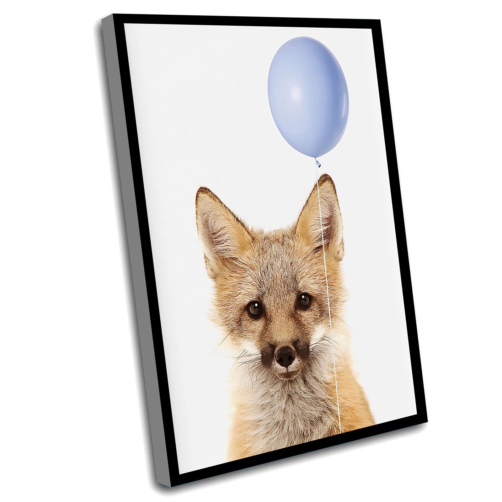 Cute Baby Fox Wall Art for Nursery - 12x16 Inch Framed Decor