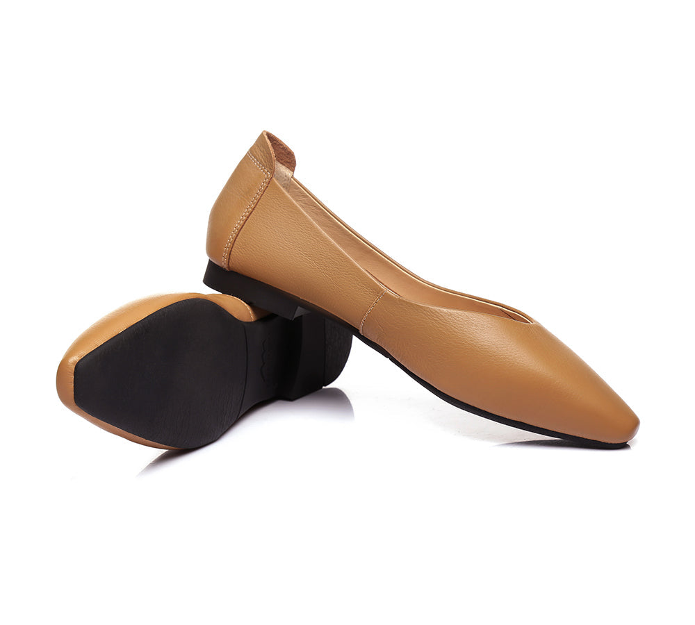 TARRAMARRA® Women's Genuine Leather Pointed Toe Ballet Flats - Everly Style | Comfortable & Elegant Shoes for Work, Office & Casual Outfits