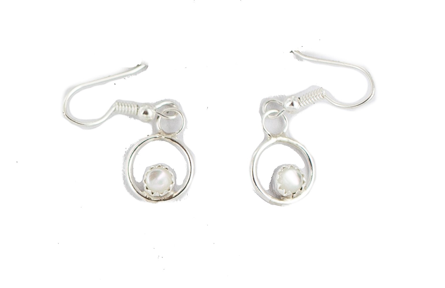 Authentic Navajo Sterling Silver Natural Mother of Pearl Dangle Earrings | Handmade by Loma Siiva | $90Tag Certified Native American Jewelry | Perfect for Boho Fashion, Wedding Accessories & Cultural Gift Giving
