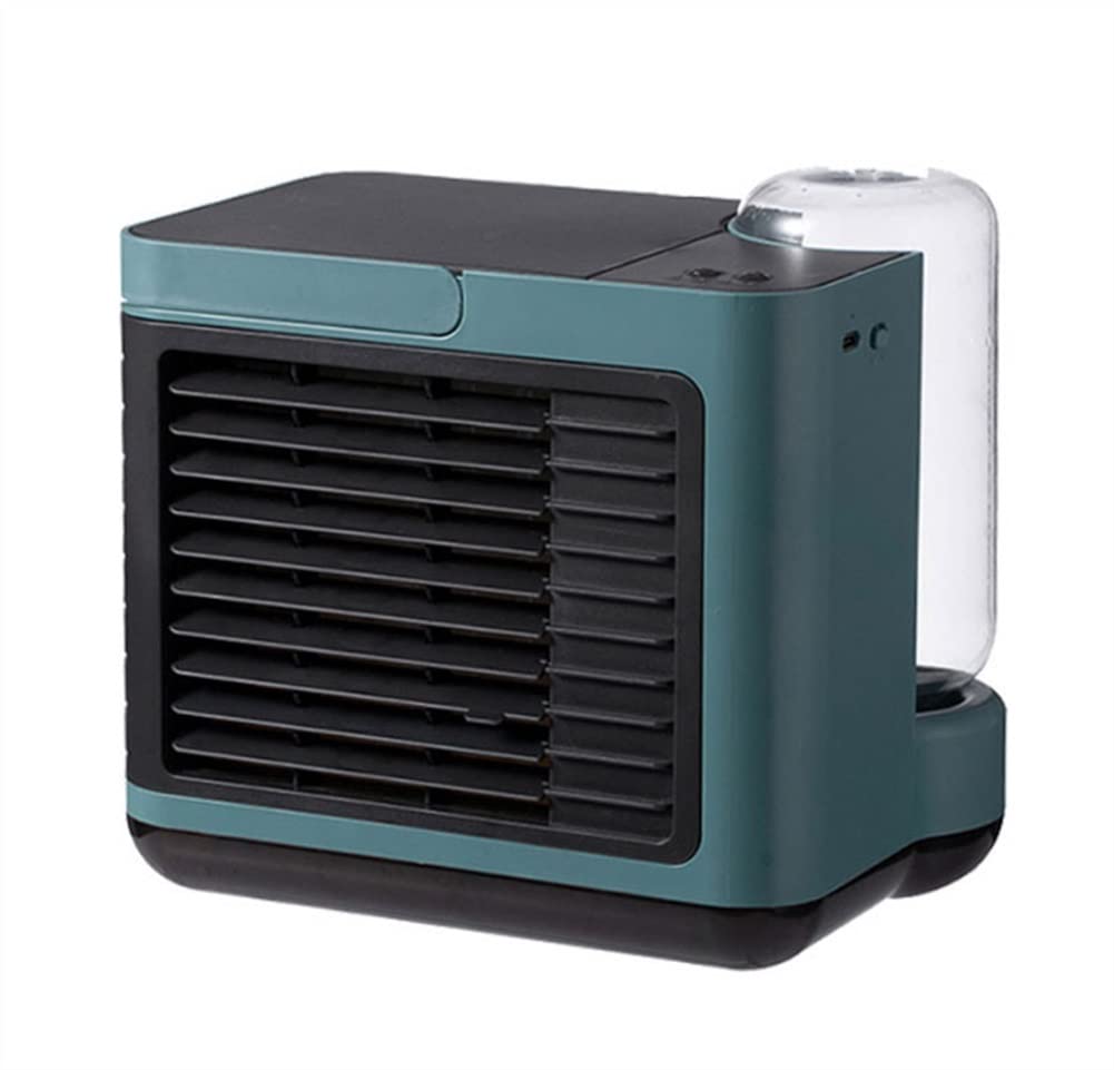 Portable Air Conditioner Fan - Mini Desktop Cooling Fan with Humidifier, Personal Air Cooler for Bedroom, Office & Home Use | Compact & Energy Efficient | Perfect for Small Spaces, Dorm Rooms & Workstations (Green)
