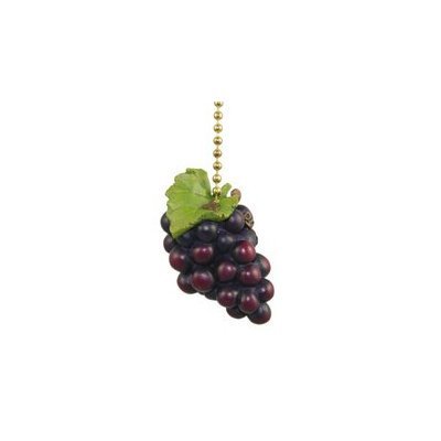 Tuscany Grapes Ceiling Fan Pull Chain - Vintage Wine Theme Ceiling Fan Accessory for Kitchen, Dining Room, and Bedroom Decor
