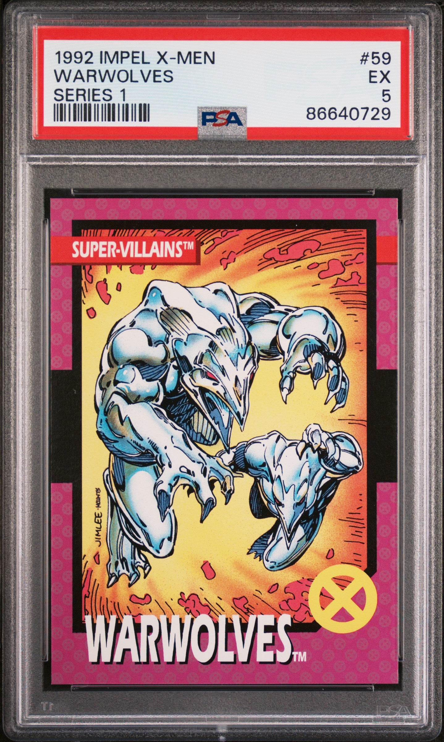 1992 IMPEL X-Men Series 1 Warwolves #59 PSA 5 Graded Trading Card - Collectible Marvel Comics Memorabilia for Display & Investment
