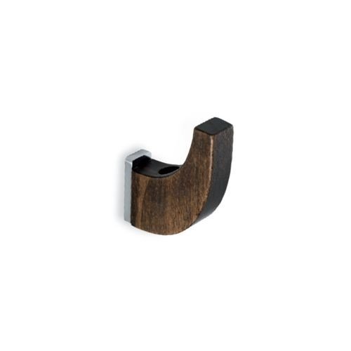 StilHaus M13-638845320061 Minerva Collection Solid Wood Single Towel Hook - Walnut Finish - Bathroom & Bedroom Organizer for Towels, Robes & Hats