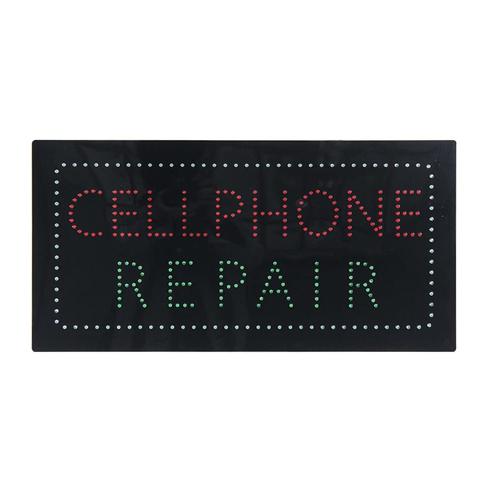 Bright LED Cell Phone Repair Sign for Storefront & Home Decor | Shop Advertising