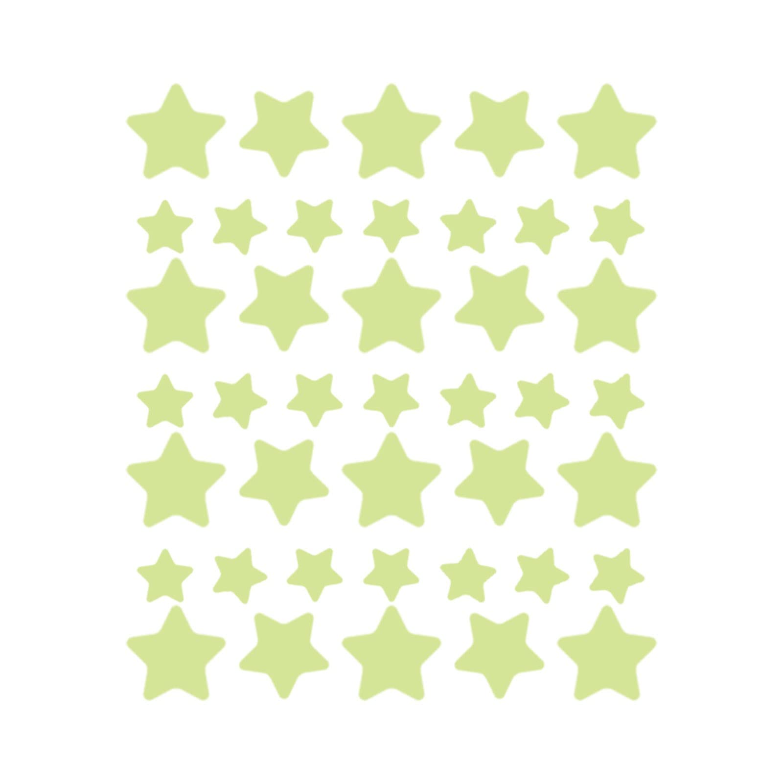Moon and Star Wall Stickers - Glow in the Dark Night Light Decals for Bedroom, Living Room & Kids Room | Removable Puffy Stickers for Valentine's Day & Home Decor | Perfect for Nursery, Dorm or Party Background