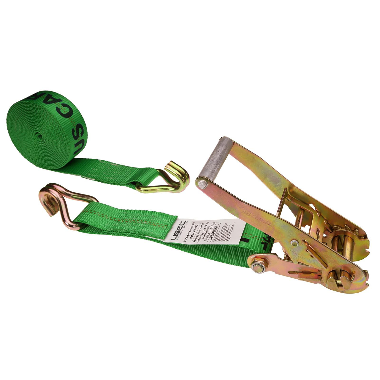 **2 Inch x 24 Foot Heavy-Duty Ratchet Straps with Double J Hooks – Green Cargo Tie Down Straps for Trucks, Trailers & Secure Load Transport – Ideal for Moving, Towing & Hauling**