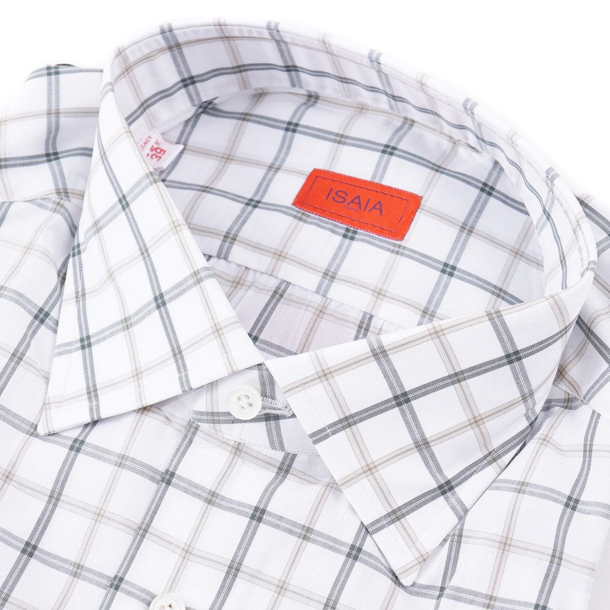 Isaia Tailored Fit 'Mix' Cotton Shirt for Men | Premium Slim Fit Casual Dress Shirt | Perfect for Business, Office & Formal Occasions
