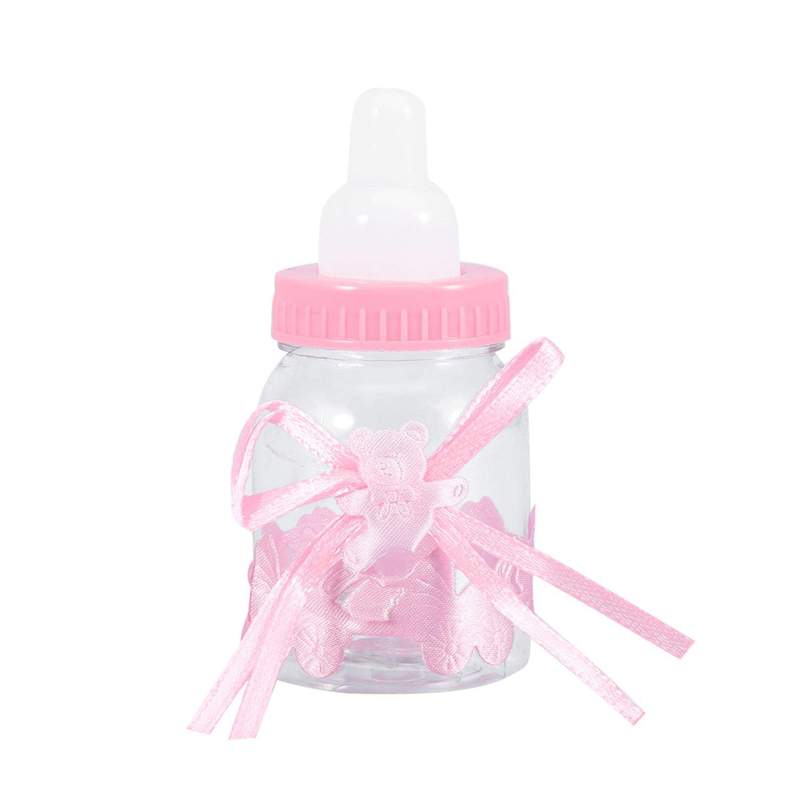 Fillable Candy Bottle for Baby Shower & Wedding Decorations - 2 Colors (Pink, Blue) - Perfect for Christmas Parties, Birthday Celebrations & Special Events