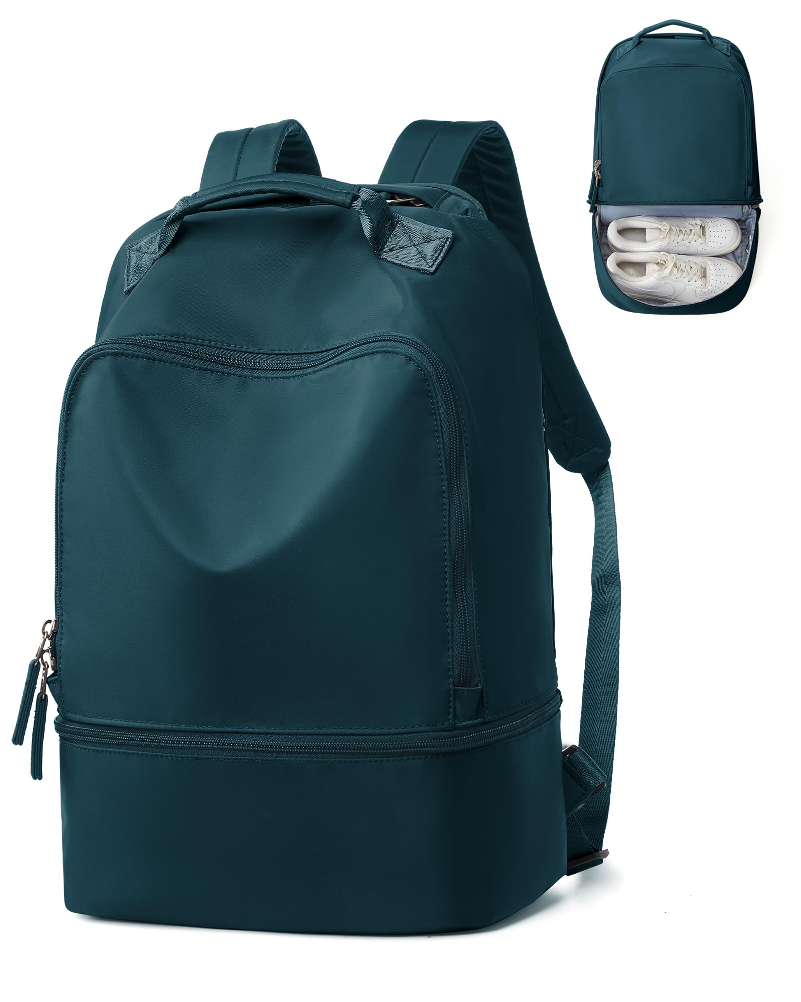 **Women's Waterproof Gym Backpack with Shoe Compartment & Wet Pocket - Lightweight Sports Yoga Travel Bag for Workout, Fitness & Travel (Blue)**    *Perfect for Gym, Yoga, Workouts, Travel & Outdoor Activities*