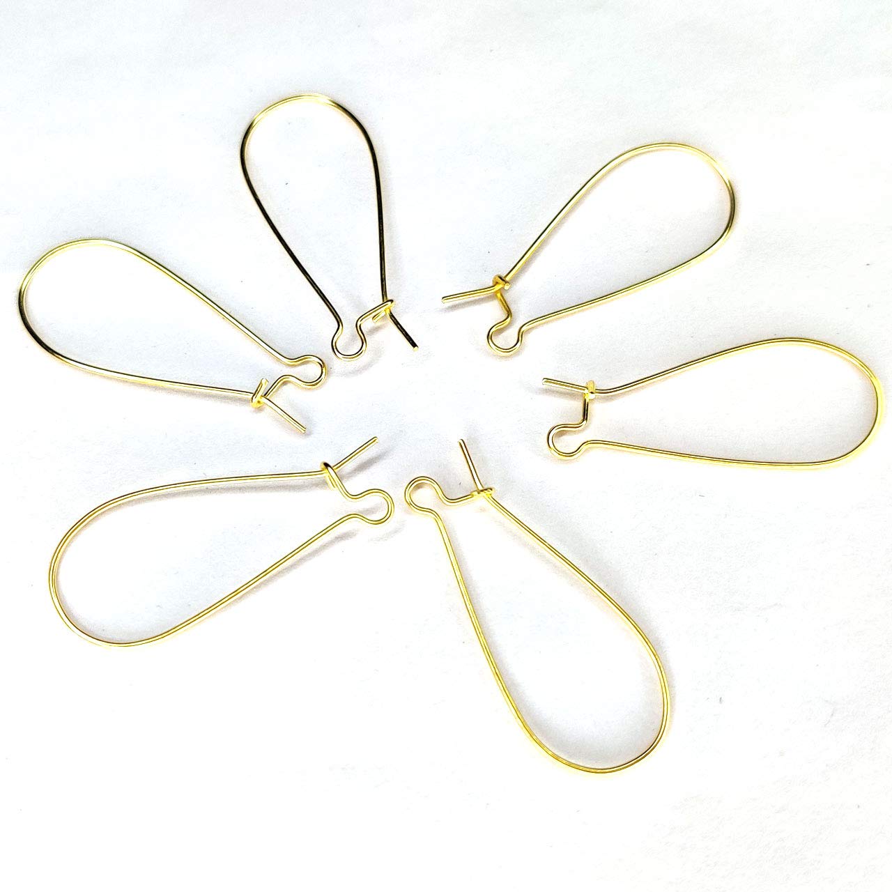 Mahabal Creations 20 Pairs Mixed Size Metal Wire Earring Hooks - DIY Jewelry Making Supplies for Handmade Earrings, Necklaces & Crafts (Medium & Large) - Perfect for Jewelry Designers, Crafters & Gift Making