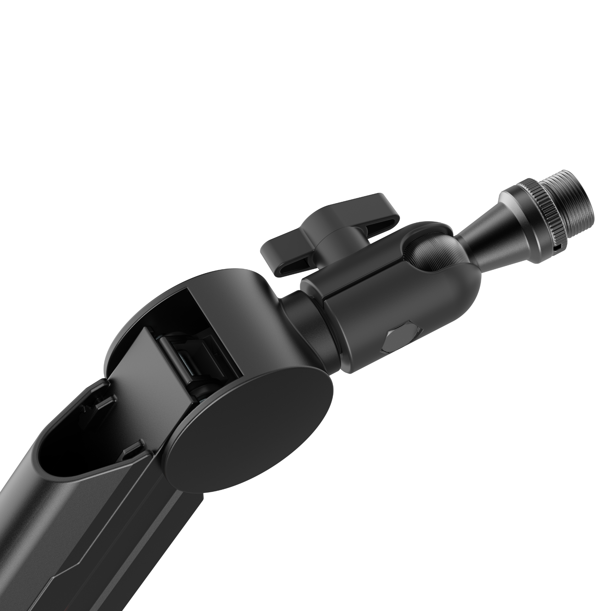 Glint RGB Microphone Arm - Adjustable Boom Stand with Colorful LED Lighting for Streaming, Podcasting & Gaming (Black) | Perfect for Home Studios & Professional Setups