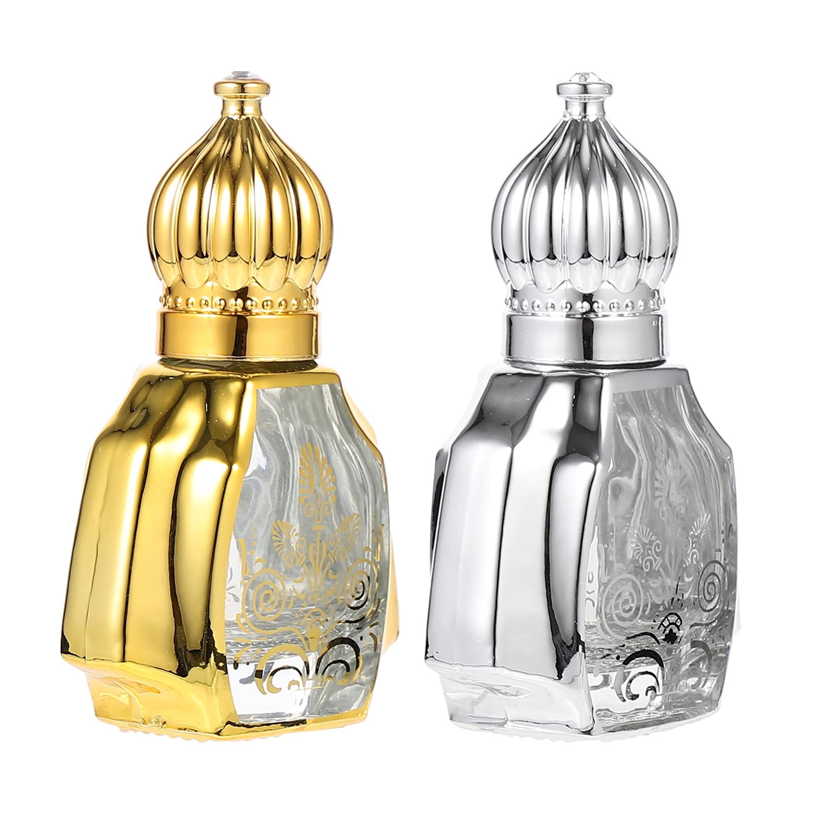 OSALADI 2-Pack 6ml Empty Glass Roller Bottles - Refillable Perfume & Essential Oil Containers for Travel, DIY Aromatherapy, Makeup & Cosmetic Liquids - Perfect for On-the-Go Fragrance Touch-Ups