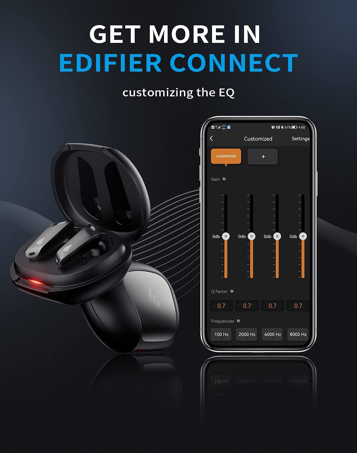Edifier NeoBuds Pro Hi-Res Wireless Earbuds with Hybrid Active Noise Cancellation & LDAC Technology - Black Bluetooth Headphones for Workout, Commuting, and Travel