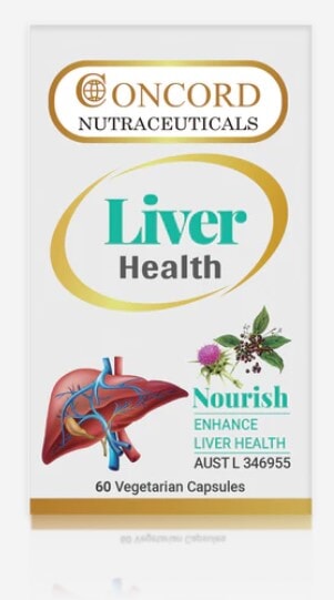 Concord Nutraceuticals Liver Health Supplement - Natural Liver Support & Detox with Milk Thistle & Turmeric - Improve Liver Function & Digestion - Ideal for Daily Wellness & Detox Routine