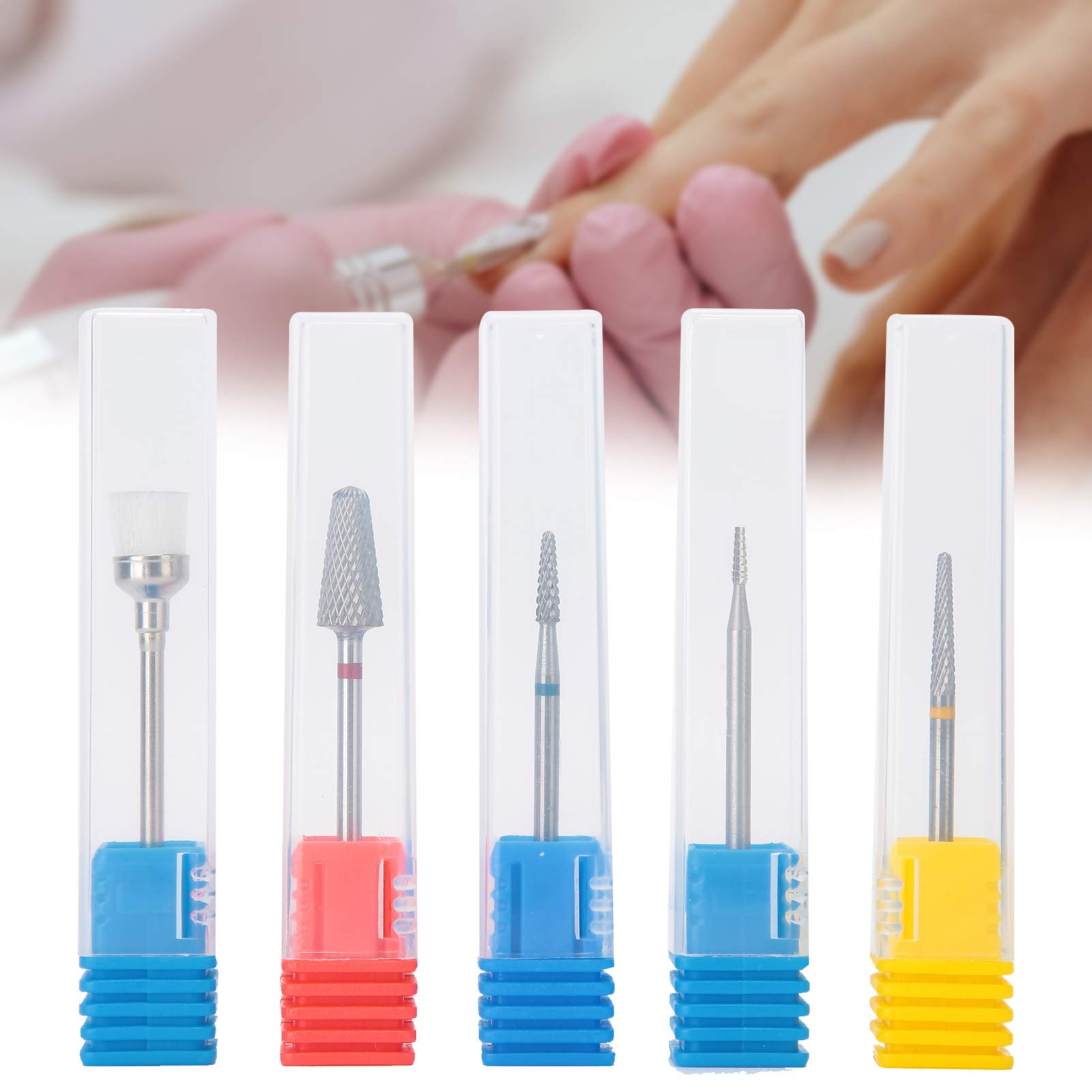 Professional Tungsten Steel Nail Drill Bit Set - Manicure & Pedicure Sanding Polishing Tools for Home & Salon Use - Perfect for Nail Art, Acrylics & Gel Polish Application