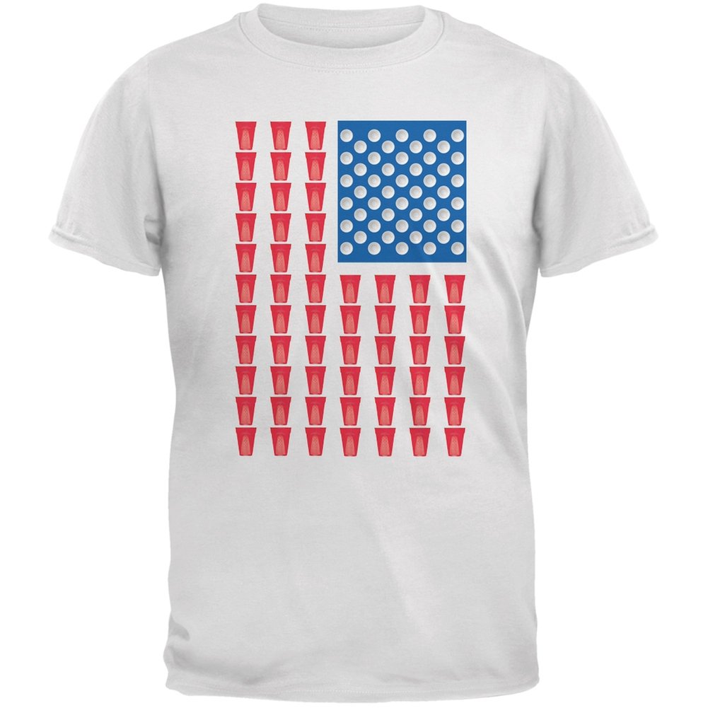 Old Glory St. Patrick's Day American Flag Party Cups & Men's T-Shirt - Patriotic Irish-Themed Apparel for Festive Celebrations and Pub Crawls