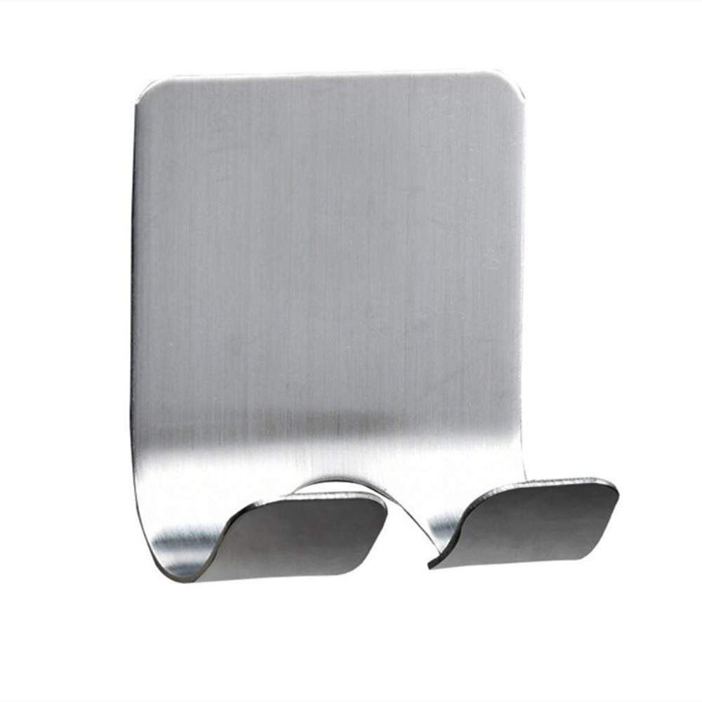 Stainless Steel Shower Hooks - Razor Holder & Wall Hanger for Loofah, Brushes, Towels (2 Pack) - Perfect for Bathroom Organization & Space Saving