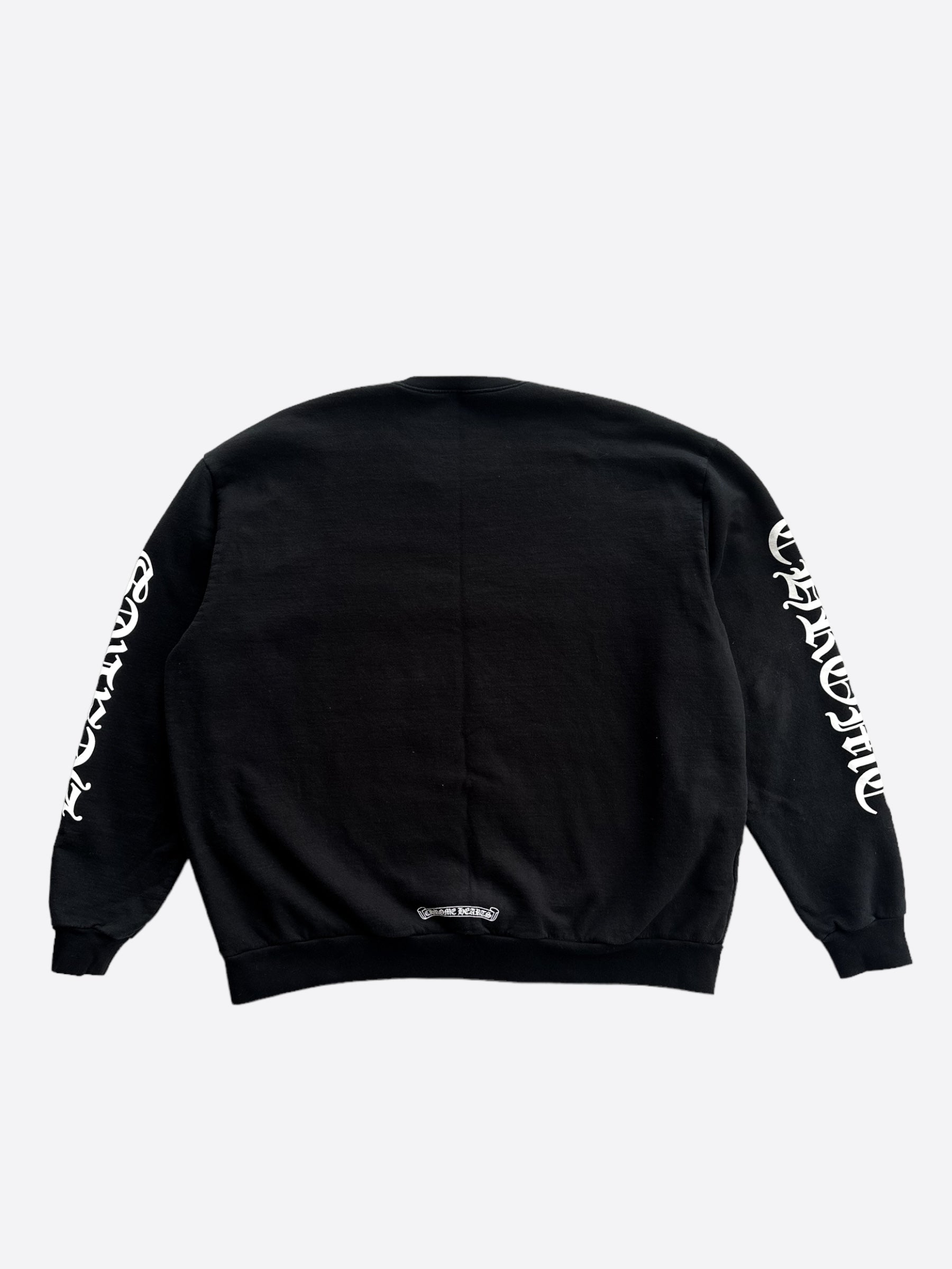 Chrome Hearts Black & White Logo Embroidered Sweater - Stylish Unisex Pullover for Casual Wear & Street Fashion