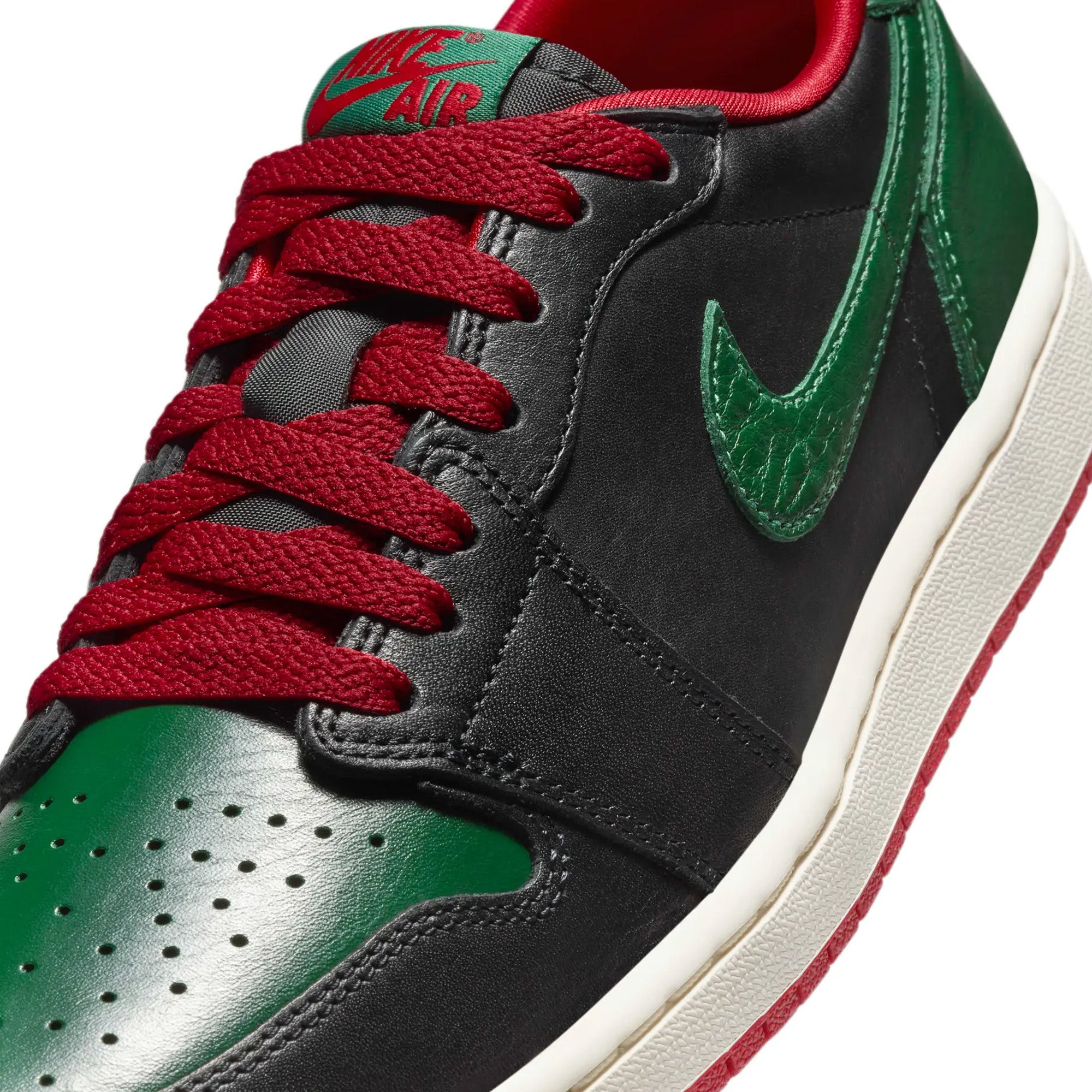 Air Jordan 1 Retro Low OG 'Gorge Green Varsity Red' Women's Sneakers (2024) - Stylish Casual & Streetwear Fashion for Everyday Wear