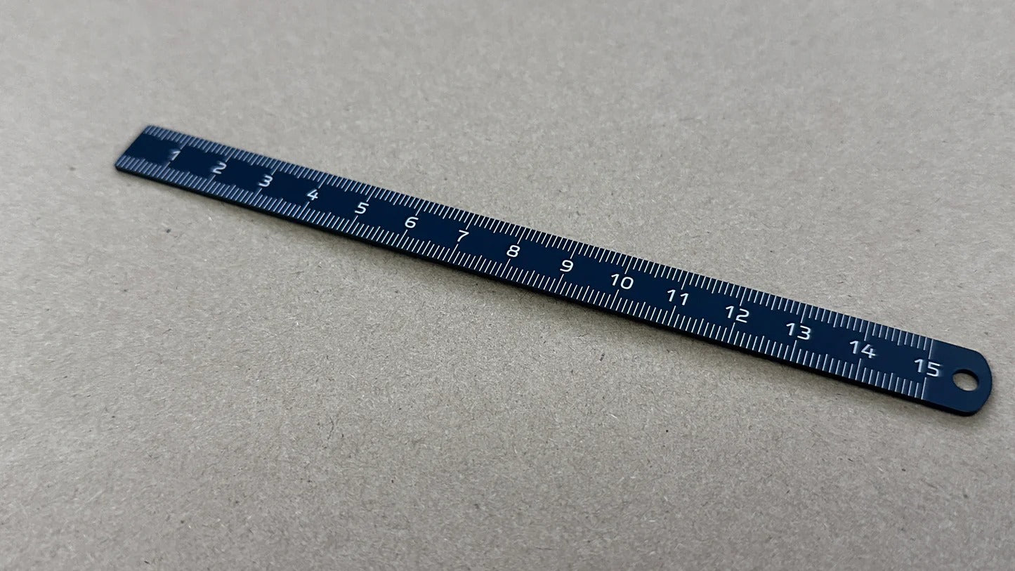 6 Inch Titanium Pocket Ruler - Durable & Lightweight Measuring Tool for DIY Projects, Construction, and Office Use