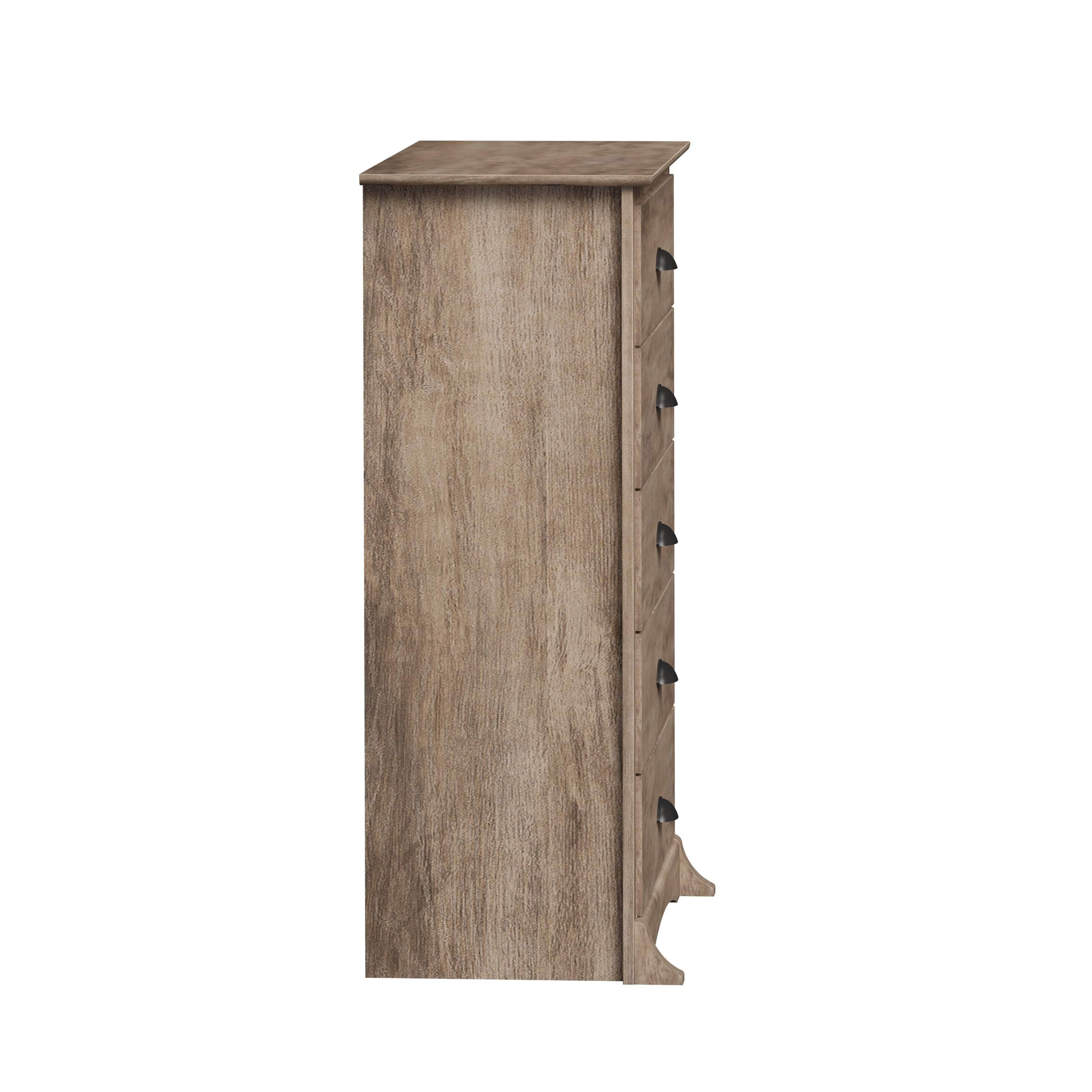 Sonoma 5-Drawer Dresser Chest - White, Black, Gray, Blue & Beige | Bedroom Storage Organizer for Clothes & Accessories