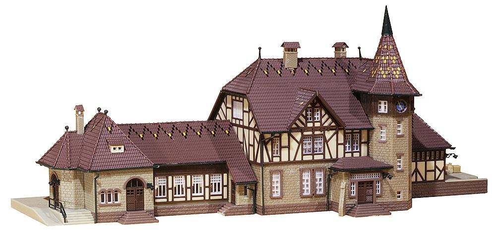 Faller 212111 Schwarzburg Station N Scale Model Train Building Kit - Perfect for Model Railroad Layouts & Dioramas