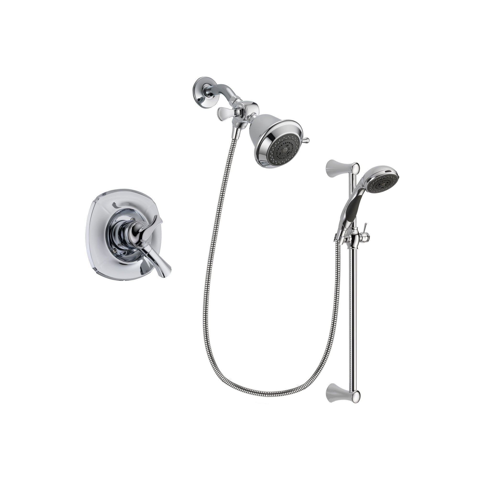 Delta Addison Chrome Shower Faucet System with Showerhead & Hand Shower - Model DSP0726V - Perfect for Bathroom Renovation & Modern Home Upgrade