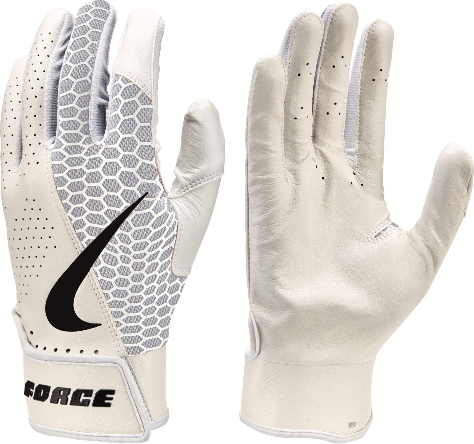 Nike Force Edge Adult Batting Gloves - Medium Size for Baseball & Softball Training | Durable Grip & Comfort for Hitting Practice