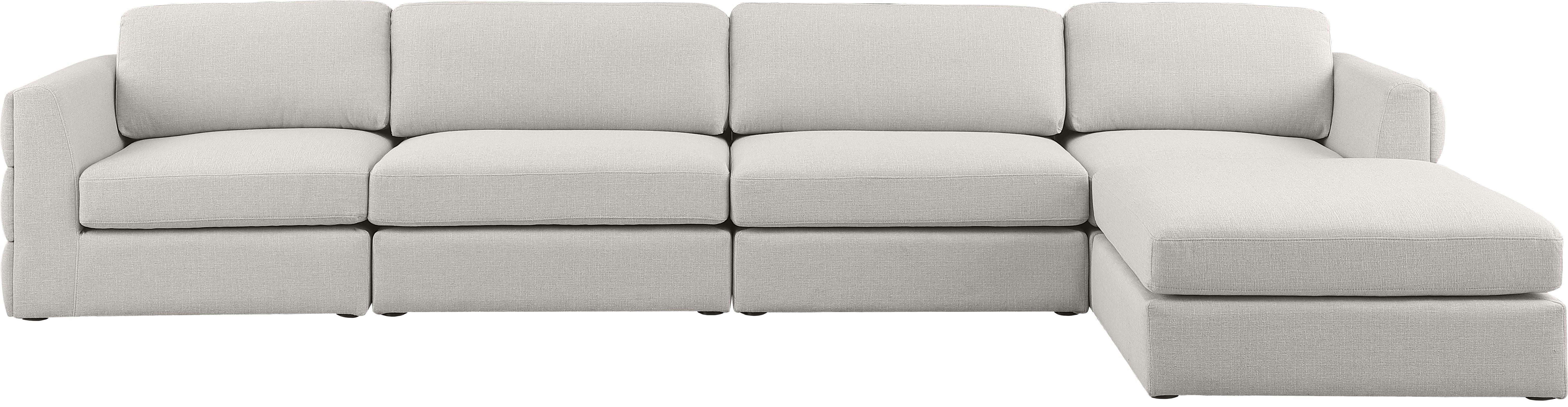 Beckham Durable Linen Textured Fabric Modular Sectional Sofa - Modern Living Room Furniture for Home Theater, Family Gatherings & Cozy Relaxation