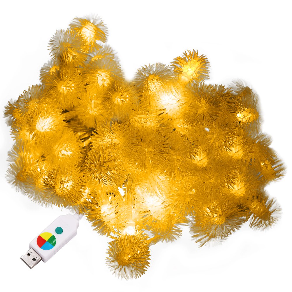 XUNATA 33ft/10m USB LED String Lights - Waterproof Fairy Dandelion Lights for Indoor Outdoor Decor - Perfect for Patio, Christmas, Wedding, Bedroom & Party Lighting (Warm White) | Create Magical Ambiance for Garden, Backyard & Home Decor