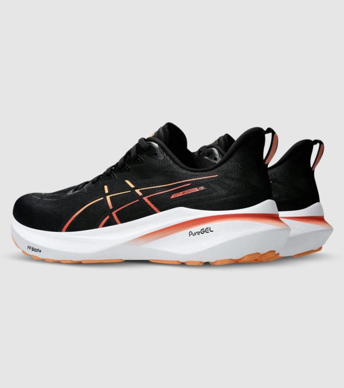 ASICS GT-2000 13 Running Shoes for Men (D Width) - Black/Faded Orange - Lightweight Stability Sneakers for Jogging, Training & Daily Wear