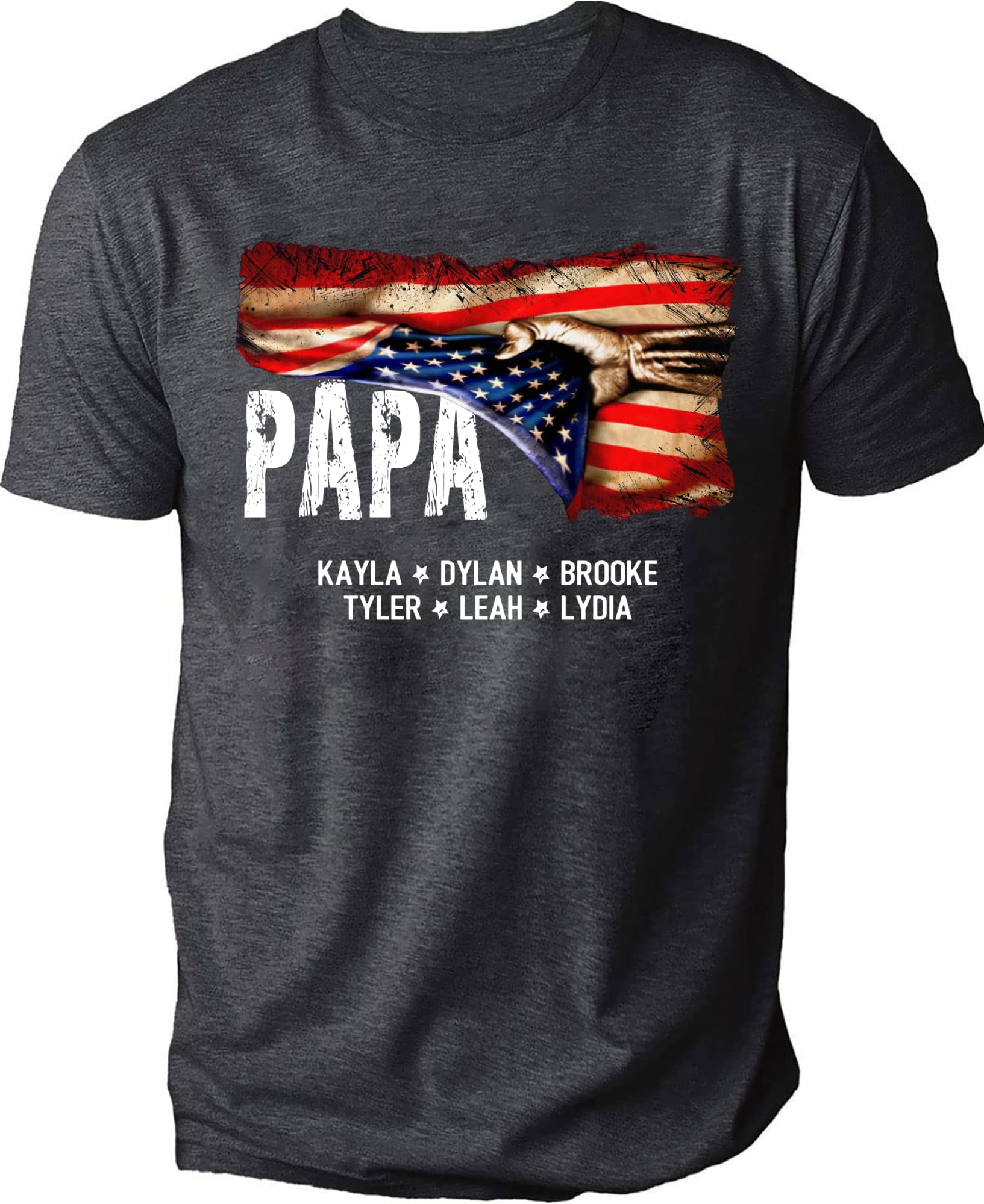 Custom Personalized Dad Shirt with Kids Names - Unique Grandpa Birthday Gift for Men - Perfect for Father's Day, Family Reunions & Special Occasions