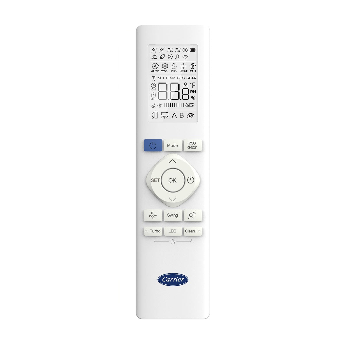 Carrier CHK07EAVX 3/4 Ton R32 Inverter Window Air Conditioner with Remote Control (Cooling & Dehumidifying) - Perfect for Bedrooms, Offices and Small Spaces