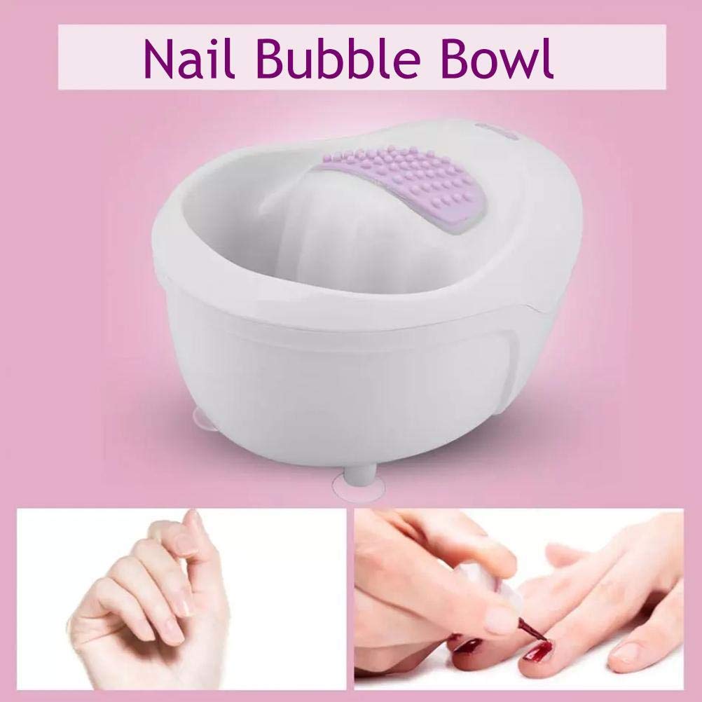 Electric Massage Nail Soaking Bowl - Vibration Spa Manicure Machine for Relaxing Hand Care | Perfect for Home Nail Salons & DIY Manicures