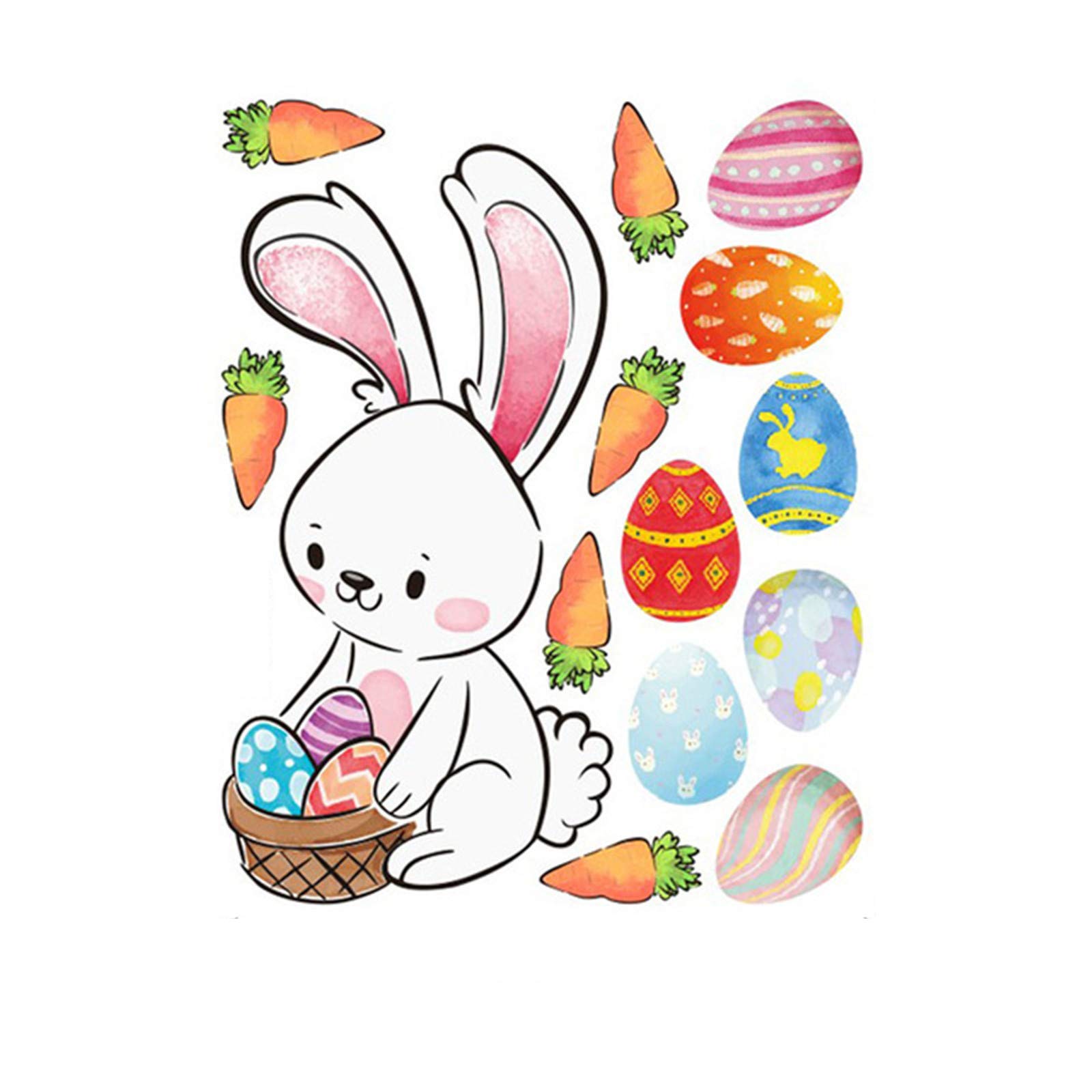 Easter Window & Wall Stickers - PVC Decorative Refrigerator Decals for Home Decor | DIY Graffiti Art, Seasonal Home & Family Decoration | Perfect for Easter, Spring Parties & Kids' Room Decor
